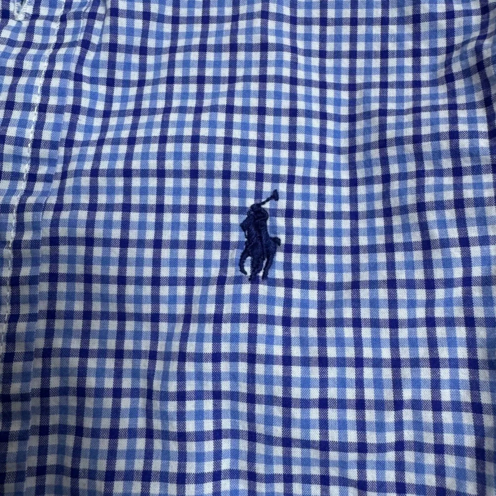Ralph Lauren Kids Blue Gingham Cotton Button Down Shirt Size 4T Long Sleeve